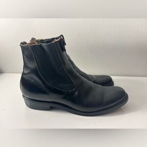 Boulet Mens Size 10 Black Leather Ankle Boots Made in Canada 🇨🇦